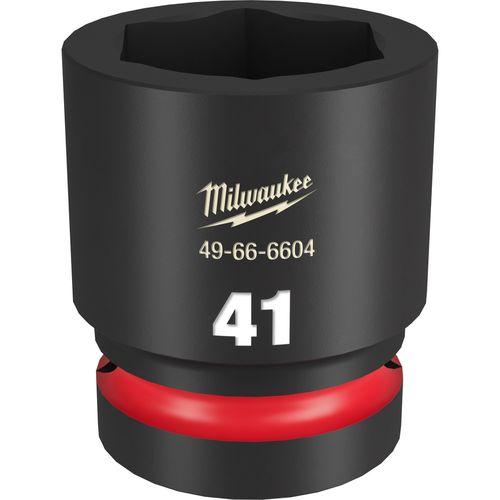 Milwaukee Tool 49-66-6604 SHOCKWAVE Impact Duty 1" Drive 41MM Standard 6 Point Socket, 1 EA