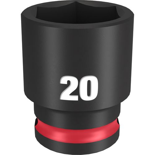 Milwaukee Tool 49-66-6737 SHOCKWAVE Impact Duty 3/8" Drive 20MM Standard 6 Point Socket, 1 EA