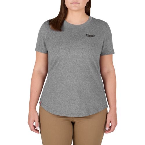 Milwaukee Tool F452G-XS Women's FREEFLEX Hybrid Tee - Short Sleeve Gray (XS), 1 EA