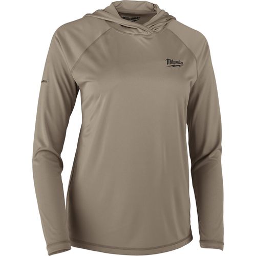 Milwaukee Tool F550N-2X Women's WORKSKIN Hooded Sun Shirt - Sandstone (2XL), 1 EA