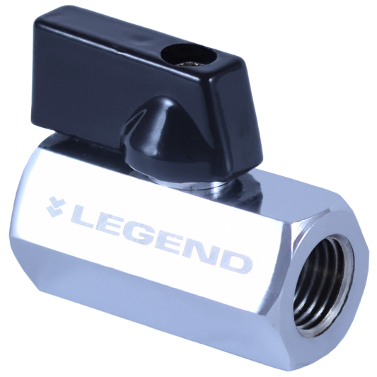 Legend Valves 101-341 1/4" Chrome Plated Forged Brass Mini Ball Valve