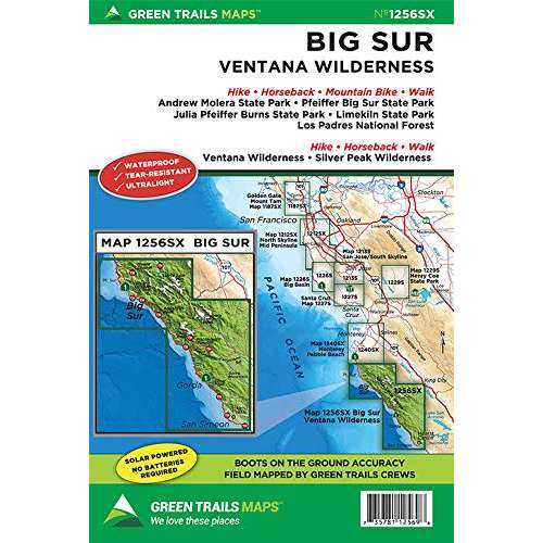 Paradise Clay MOU129 Green Trails Maps: Big Sur, CA: Ventana Wilderness