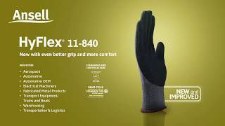HYFLEX® 11-840-11 Hyflex 11840 15G Pur/Gynyl/Spdx Lnr Blk Nit 11 (1 PR)