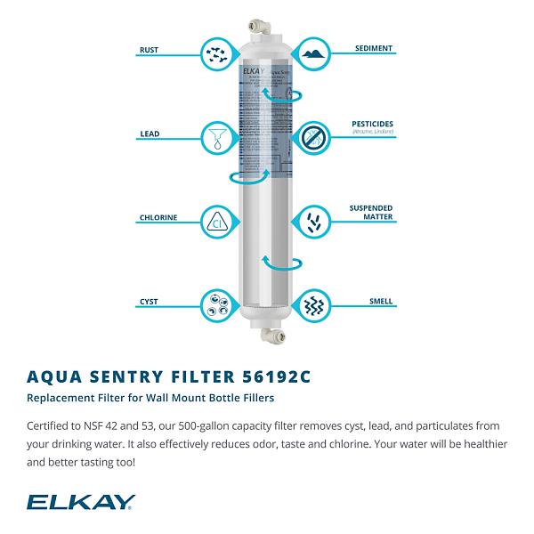 Elkay LMASMB ezH2O® Mechanical Bottle Filling Station Surface Mount Battery Powered Filtered Non-Refrigerated Stainless