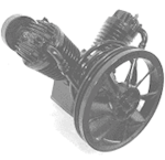 Schulz 933.1405-0 MSV 30 MAX, Reciprocating Two Stage Bare Pump, 7.5 HP, 2 Cylinder, 20.6 CFM@90PSI, 960 RPM