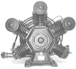 Schulz 933.9385-0 MSWV 80 MAX, Reciprocating Two Stage Bare Pump, 20 HP, 5 Cylinder, 60.1 CFM@90PSI, 910 RPM