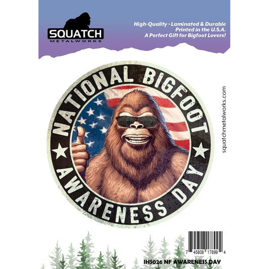 Paradise Clay IHS026 National Bigfoot Awareness - Vinyl Sticker (10 pack)