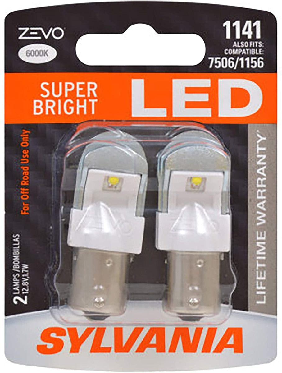 Sylvania Automotive 31979 SYLVANIA ZEVO 1141 White LED Bulb, (Contains 2 Bulbs)