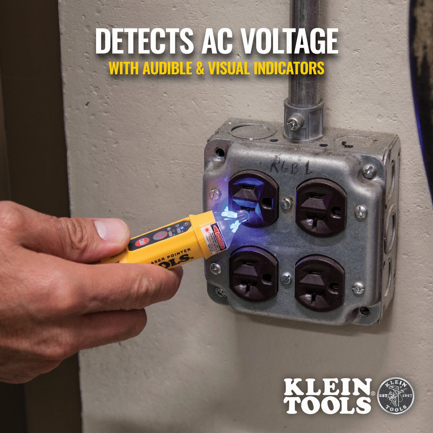 Klein Tools NCVT-5A Non-Contact Voltage Tester Pen, Dual Range, with Laser Pointer