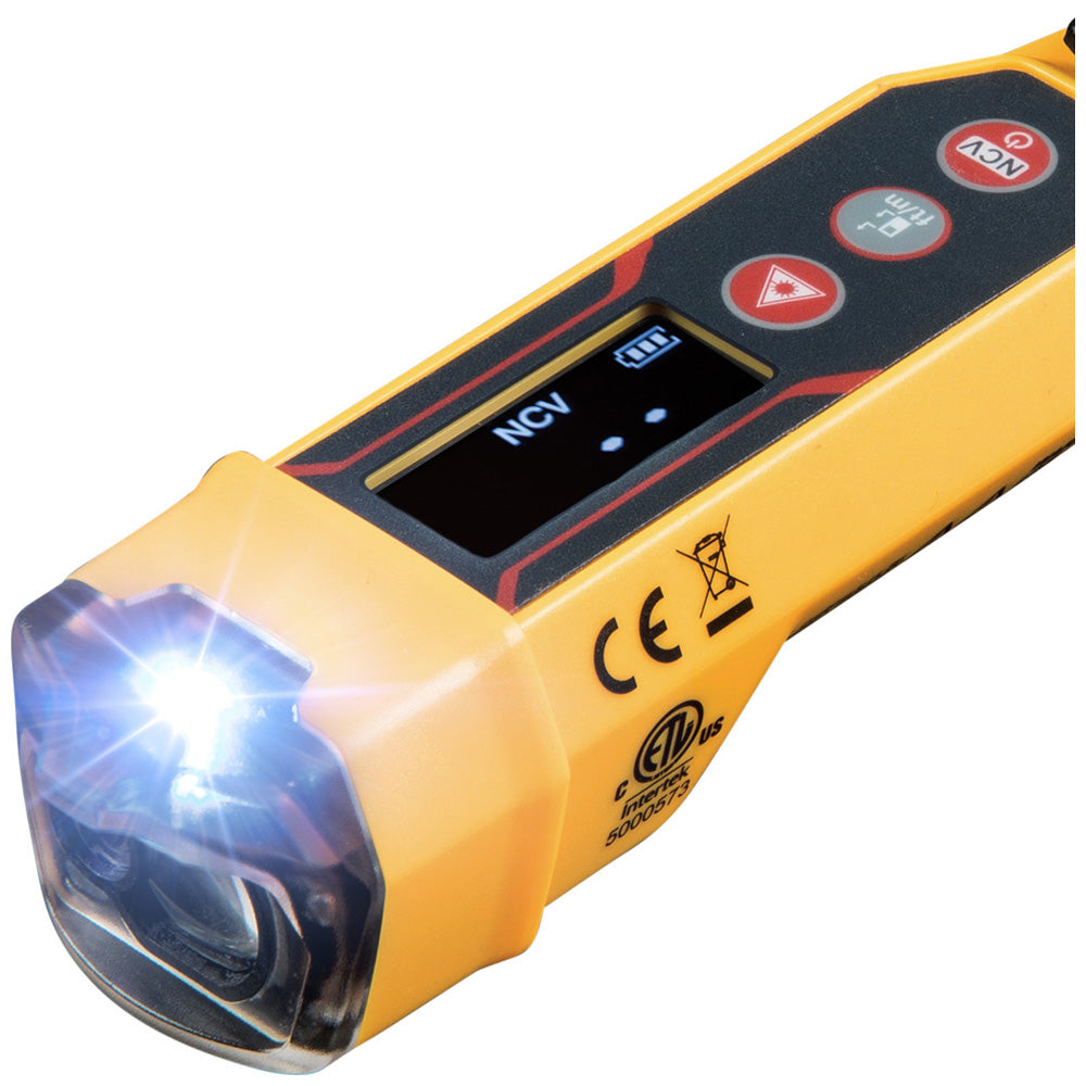 Klein Tools NCVT-6 Non-Contact Voltage Tester Pen, 12-1000V AC, with Laser Distance Meter