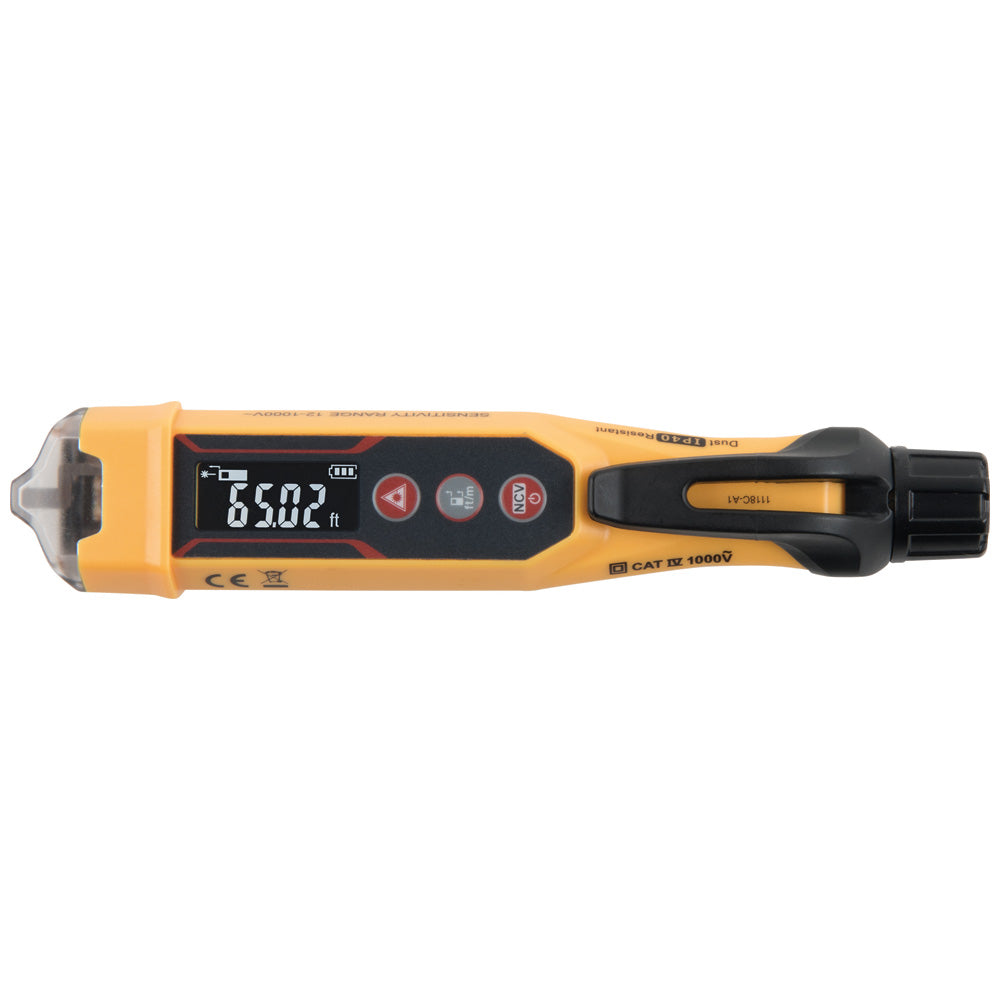 Klein Tools NCVT-6 Non-Contact Voltage Tester Pen, 12-1000V AC, with Laser Distance Meter