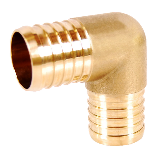 Legend Valves 460-003NL 1/2" x 1/2" No Lead DZR Forged Brass Crimp/Cinch PEX 90° Elbow