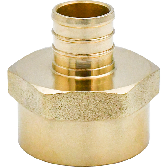 Legend Valves 460-706NL 1/2" x 3/4" No Lead DZR Forged Brass Crimp/Cinch PEX x FNPT Reducing Adapter