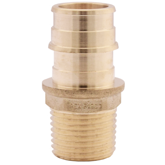 Legend Valves 462-764NL 1-1/4" No Lead DZR Forged Brass Cold Expansion PEX x MNPT Adapter