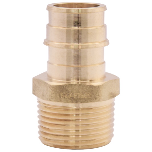 Legend Valves 462-761NL 1" x 1/2" No Lead DZR Forged Brass Cold Expansion PEX x MNPT Reducing Adapter