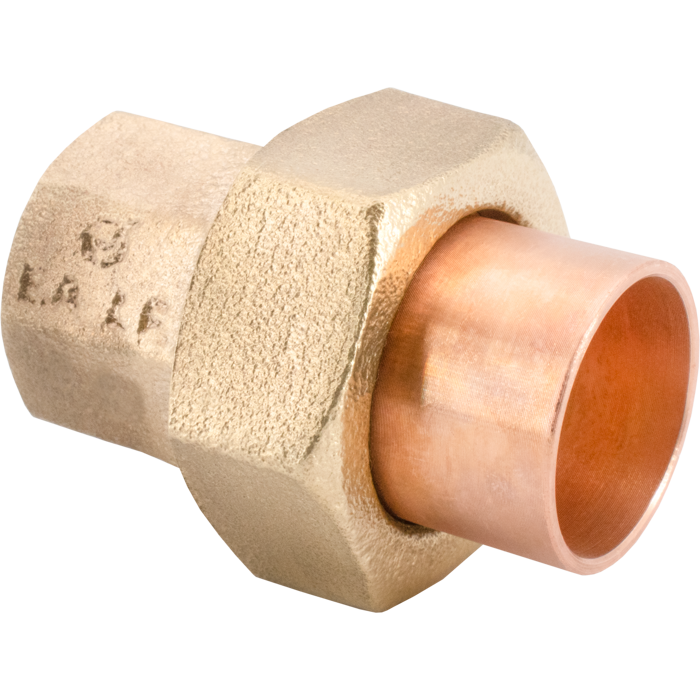 Legend Valves 302-301NL 1-1/2" No Lead Cast Brass by Copper Sweat x Sweat Large-Pattern Union