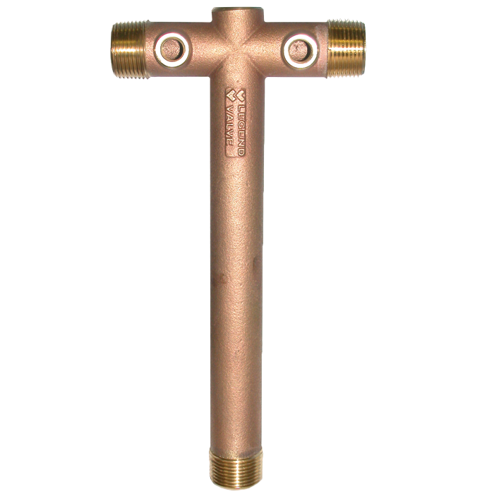 Legend Valves 312-199NL 1-1/4" x 14" No Lead Cast Bronze One-Hole Tank Tee