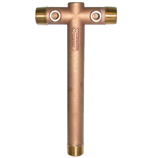 Legend Valves 312-199NL 1-1/4" x 14" No Lead Cast Bronze One-Hole Tank Tee