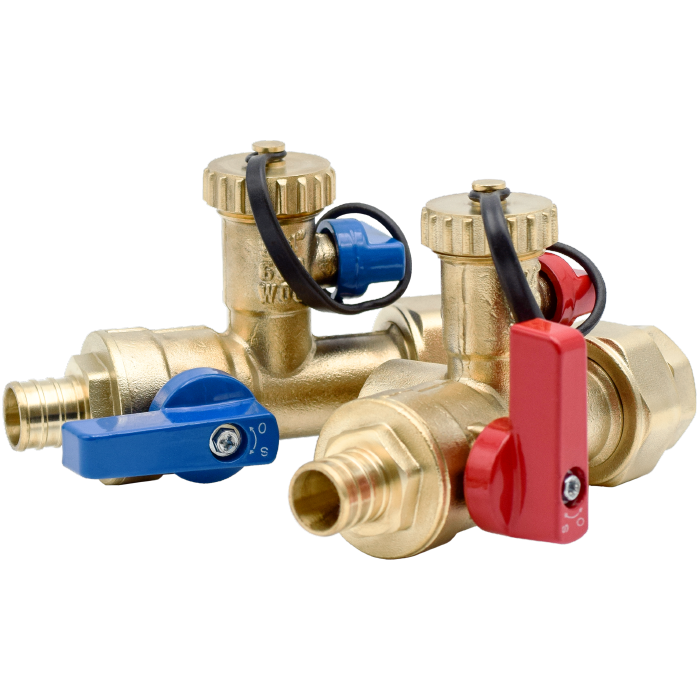 Legend Valves 101-249NL 3/4" No Lead Forged Brass Crimp Pex Tankless Water Heater Valve Kit