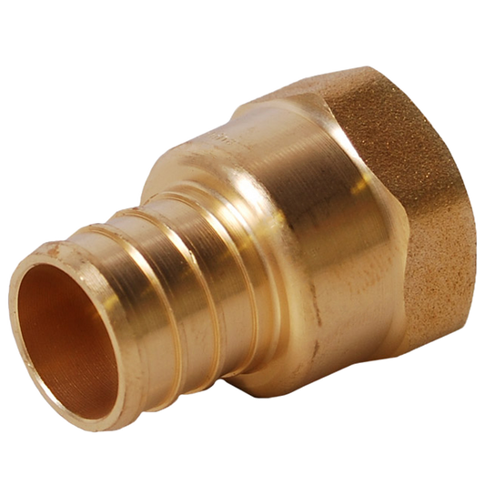 Legend Valves 460-717NL 1-1/2" No Lead DZR Forged Brass Crimp/Cinch PEX x FNPT Adapter