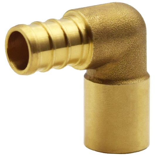 Legend Valves 460-126NL 1/2" No Lead DZR Forged Brass 90° Crimp/Cinch PEX x Fitting Elbow