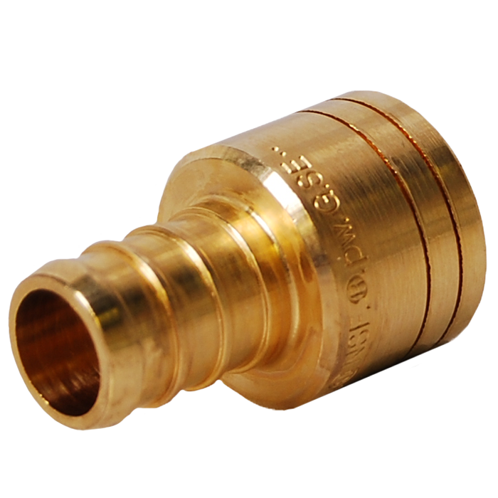 Legend Valves 460-625NL 1" No Lead DZR Forged Brass Crimp/Cinch PEX x Sweat Adapter