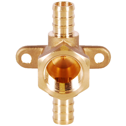 Legend Valves 302-334NL 3/4" No Lead DZR Forged Brass Crimp/Cinch PEX x FNPT Drop Ear Tee