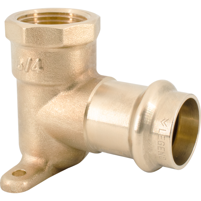 Legend Valves 450-803P 1/2" LegendPress No Lead Brass Drop Ear Elbow