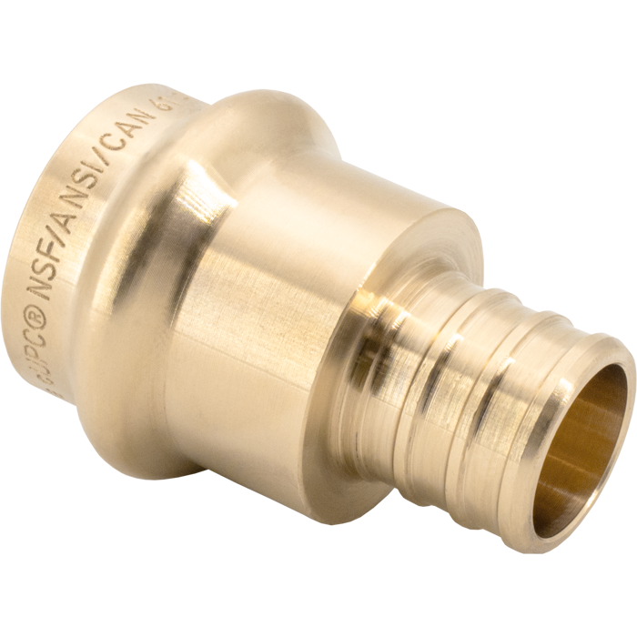 Legend Valves 450-854P 3/4" LegendPress No Lead DZR Forged Brass Crimp/Cinch PEX Adapter