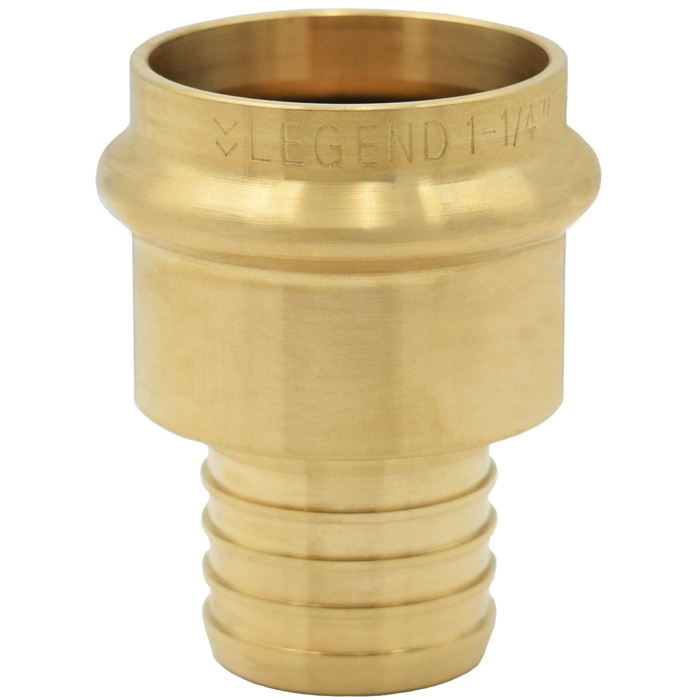 Legend Valves 450-851P 3/4" x 1/2" LegendPress No Lead DZR Forged Brass Crimp/Cinch PEX Reducing Adapter