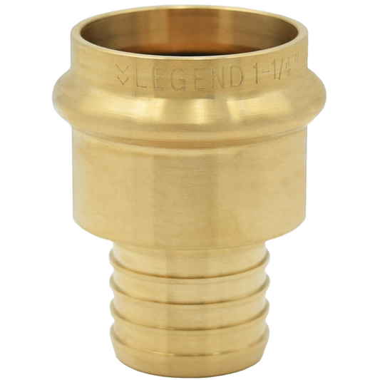 Legend Valves 450-980P 1/2" x 3/4" LegendPress No Lead DZR Forged Brass Crimp/Cinch PEX Reducing Adapter