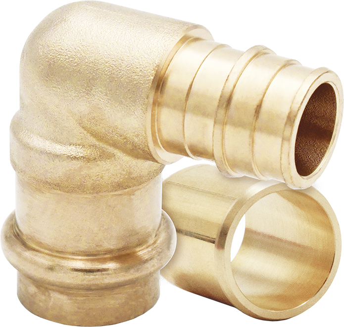 Legend Valves 450-935P LegendPress No Lead DZR Forged Brass Cold Expansion PEX Elbow Kit with Insert Stiffener
