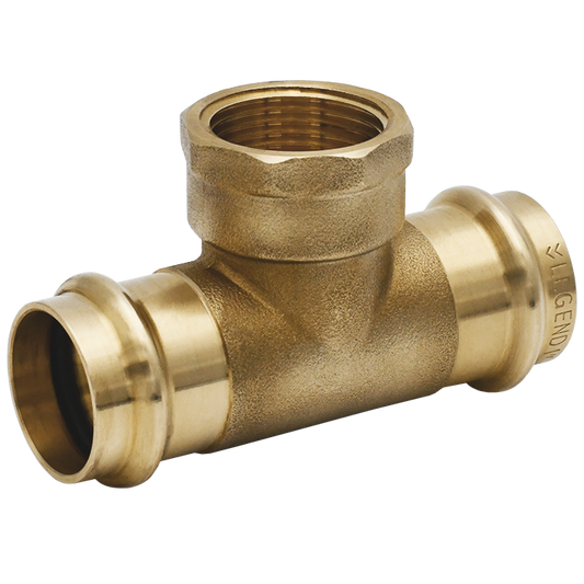 Legend Valves 450-897P 1-1/2" LegendPress No Lead DZR Forged Brass FNPT Tee