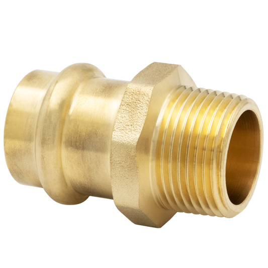 Legend Valves 450-757P 1-1/2" LegendPress No Lead DZR Forged Brass MNPT Adapter