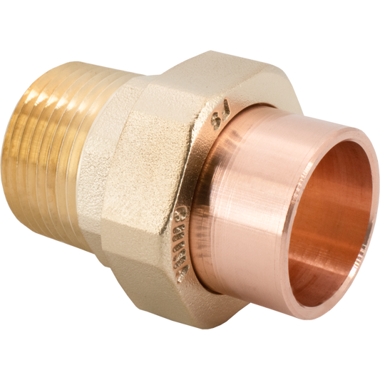 Legend Valves 302-306NL 1/2" No Lead Cast Brass Sweat x MNPT Large-Pattern Union