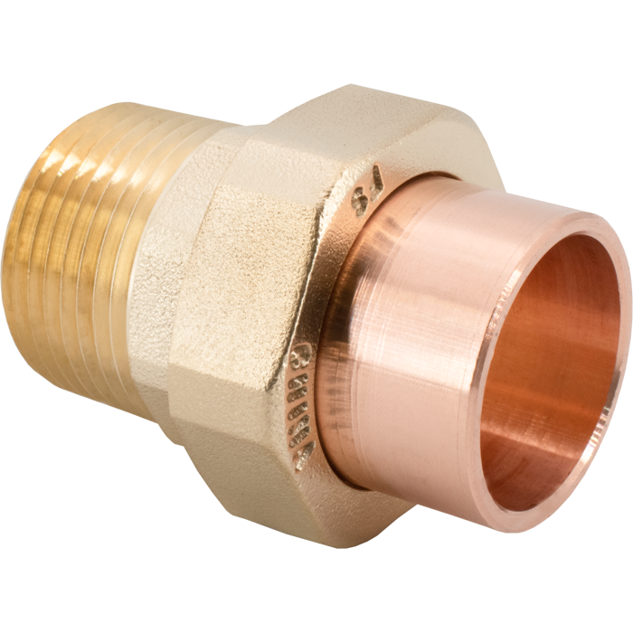 Legend Valves 302-309NL 1-1/4" No Lead Cast Brass Sweat x MNPT Large-Pattern Union