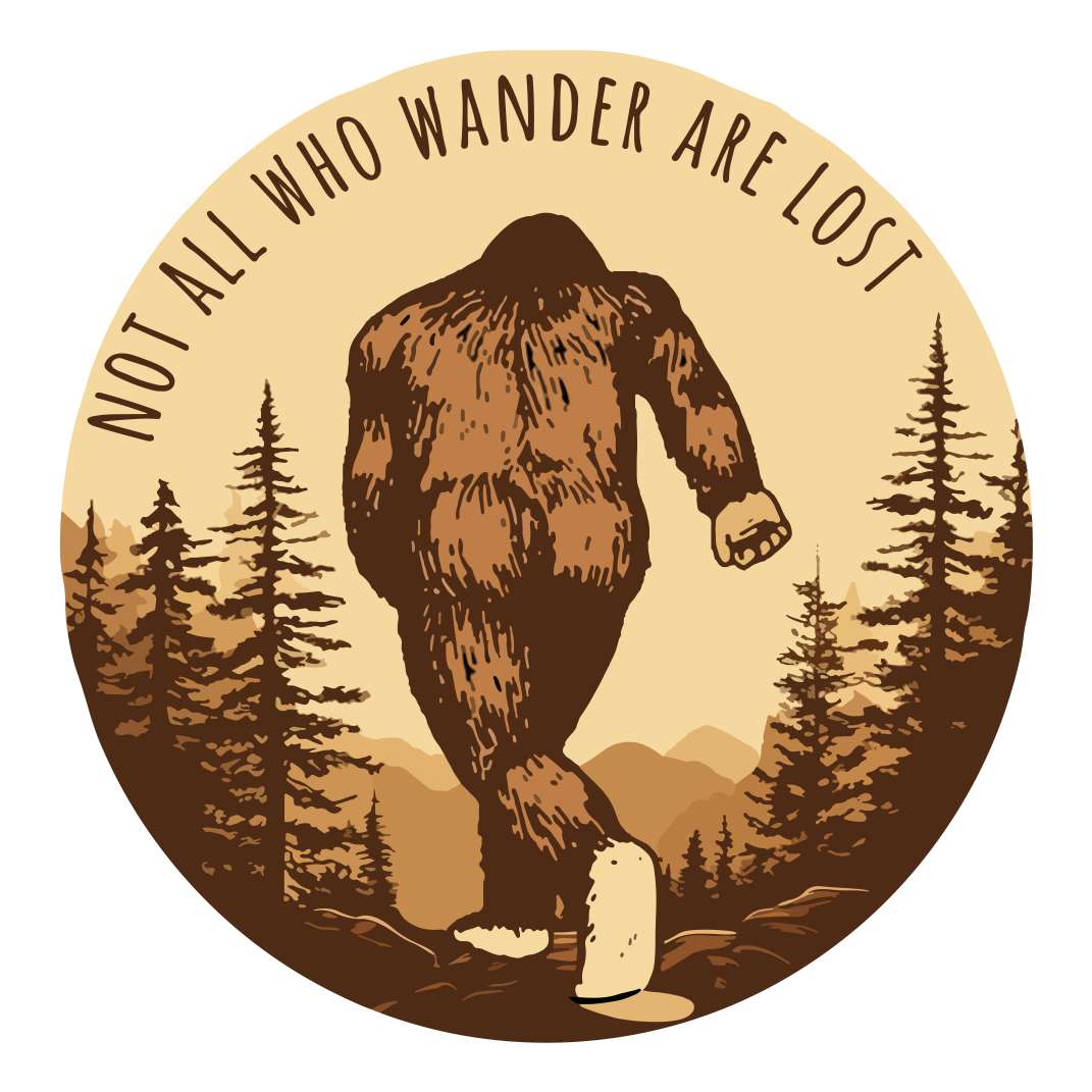 Paradise Clay IHS074 Not All Who Wander Are Lost - Vinyl Sticker (1 STICKER)