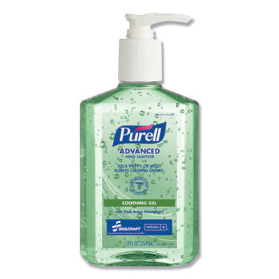 AbilityOne 8520015223887 SKILCRAFT Purell Instant Hand Sanitizer - 12fl oz - Moisturizing, Non-sticky, Non-toxic, Hypoallergenic, Residue-free - 12 / Box