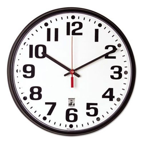 AbilityOne 6645015573148 SKILCRAFT SKILCRAFT Black Body SelfSet Wall Clock - Analog - Quartz