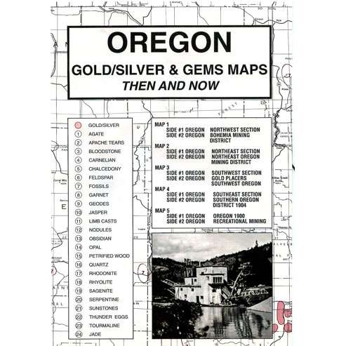 Paradise Clay NWD009 Oregon Gold and Gems Map, Then and Now