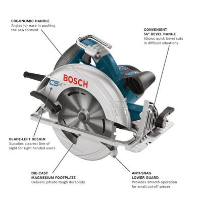 Bosch CS10 7-1/4" Blade-Right Circular Saw (15 Amp)