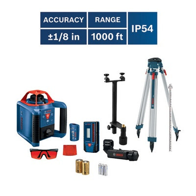 Bosch GRL900-20HVK Revolve900 Self-Leveling Horizontal/Vertical Rotary Laser Kit