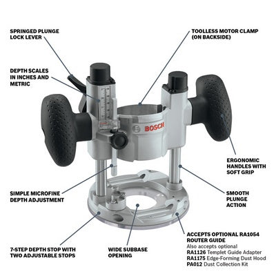 Bosch PR011 Palm Router Plunge Base For Pr10/20Evs Series