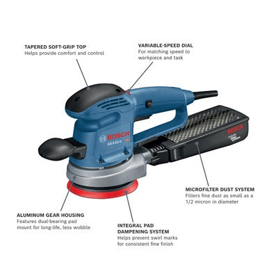 Bosch GEX33-5N 120V 5" Ro Sander/Polisher