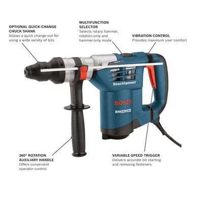 Bosch RH432VCQ 1-1/4" Sds-Plus® Rotary Hammer W/ Vibration Control