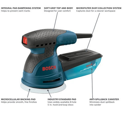 Bosch ROS10 5" Palm Random Orbit Sander