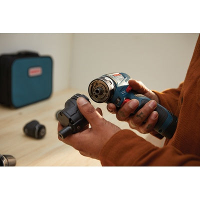 Bosch GSR12V-300FCB22 12V Max Ec Brushless Flexiclick® 5-In-1 Drill/Driver System With (2) 2.0 Ah Batteries