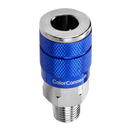 ColorConnex A72420C Coupler, Type C, 1/4" Body, 1/4" MNPT, Blue