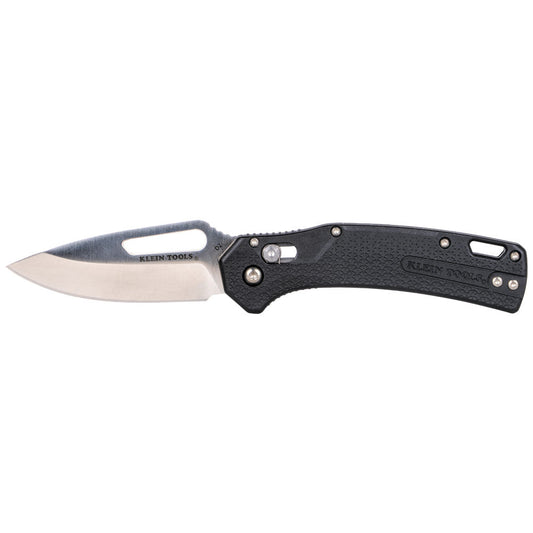 Klein Tools OGK000BKT KTO Resurgence Knife, Drop Point Blade, Black Handle