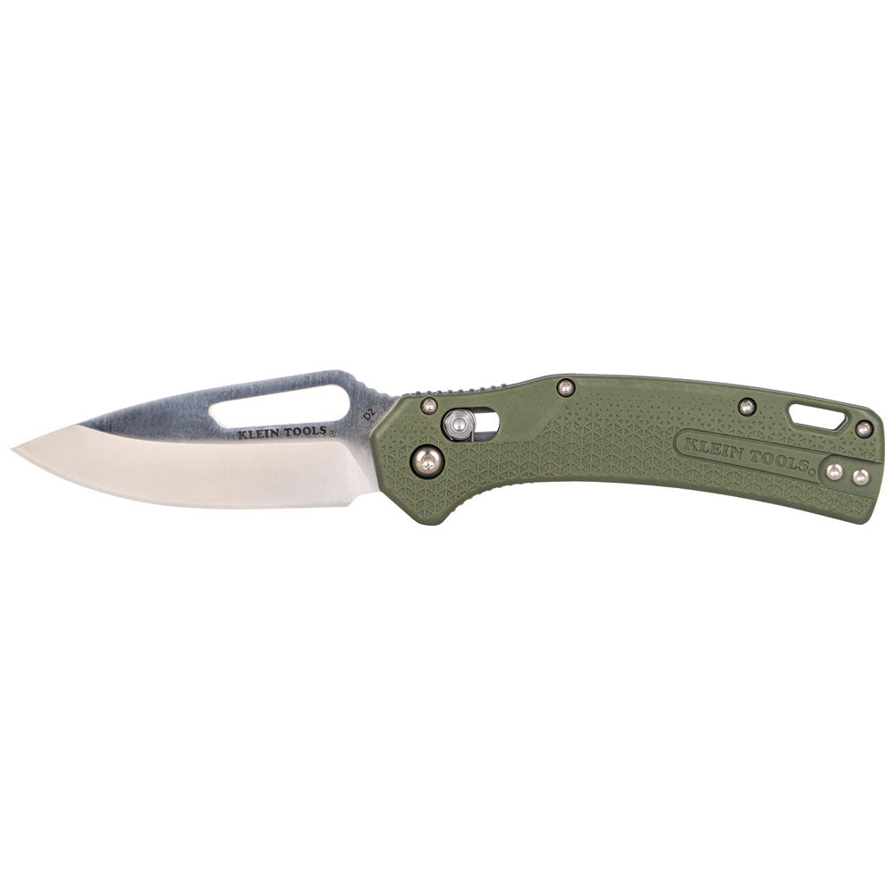 Klein Tools OGK000GNT KTO Resurgence Knife, Drop Point Blade, Moss Green Handle